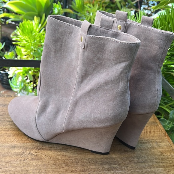 NEW Colin Stuart Boots Platform Wedge Suede - Picture 5 of 6